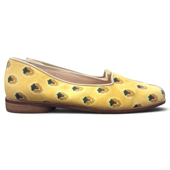 Paul Mayer Moods Shoes - paul mayer moods yellow artisan floral smoking loafers square toe slip on size 8